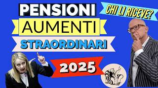 PENSIONI 👉 AUMENTI STRAORDINARI 2025 in Manovra❗️Chi li dovrebbe ricevere e chi ci rimette [upl. by Nanny934]