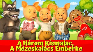 A Három Kismalac és a Farkas 🐷🐺I A Mézeskalács Ember I Nati Mesék I Magyar Tündérmesék [upl. by Nevetse]