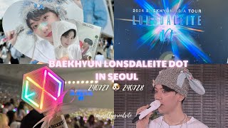 VLOG 백현 BAEKHYUN LONSDALEITE DOT IN SEOUL 🐶 막콘 ‘ㅅ’ 큥콘 🫶 백현 백현콘서트 kpop baekhyunee lonsdaleite [upl. by Yedok]