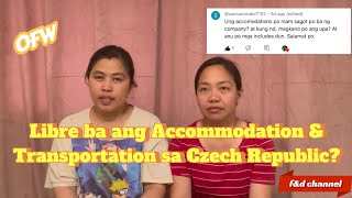 Libre ba ang Accommodation amp Transportation sa Czech Republic OFW  floe and diane channel [upl. by Koss10]