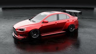 Design  Mitsubishi Lancer Wide Body Kit with Battle Aero [upl. by Betz468]