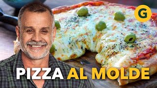 CLÁSICA PIZZA AL MOLDE 🍕 RECETA RÁPIDA de los MAESTROS DE LA PIZZA  El Gourmet [upl. by Napier]