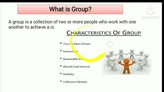 Group in organizational behavior Group Characteristics Formal and Informal groups [upl. by Ardisi]