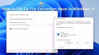 Error 0x80004005 Unspecified Error  How to fix Zip File Extraction issue in Windows 11 [upl. by Auhel]