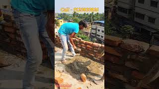 Roof Parapet wall Brickwork 👍 construction shorts youtubeshorts krishnagsardar1994 [upl. by Geffner297]