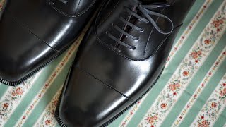 Oxford Cap one Row Stitch  Shoemaker in Japan [upl. by Conyers925]