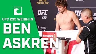 Ben Askren Needs Towel For UFC 235 Early WeighIn [upl. by Steinberg]