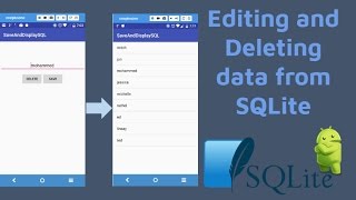 Editing and deleting data from an SQLite database Beginner Android Studio Example [upl. by Aggi487]