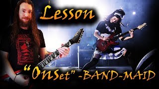 Guitar Lesson  Onset Instrumental  BANDMAID [upl. by Artemed]