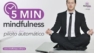 MEDITACION guiada 5 minutos MINDFULNESS 🙏  Salir del PILOTO AUTOMATICO 🏃‍♀️🏃‍♂️ [upl. by Oicnanev]