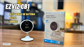 BATERIA INTERNA ATÉ 40 DIAS ALEXA E GOOGLE ASSISTENTE  CÂMERA WIFI EZVIZ CB1 [upl. by Ssidnak]