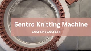 Sentro Knitting Machine Cast ON Cast OFF Making scrunchies [upl. by Ylecara]