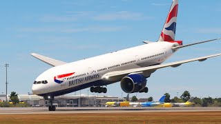 Impossible Landing BRITISH AIRWAYS Boeing 777 at ORLANDO Airport MFS2020 [upl. by Nnuahs266]