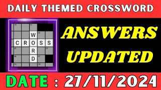 Daily Themed Crossword Puzzle Answers  TV Wednesdays November 27 2024 [upl. by Novert476]