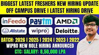 Biggest New Hiring  Off Campus Drive Announced  2022 2023 2024 2025 2026 BATCH  Latest Hiring [upl. by Bess]