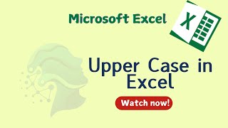 Upper case in excel  How to Convert Text to Upper Case in Excel Easy Tutorial learningdataworks [upl. by Bili835]