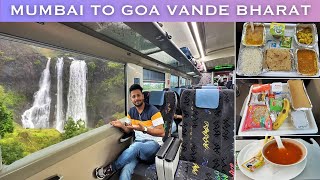 Mumbai  Goa Vande bharat Express full Journey in Amazing Monsoon [upl. by Kuehnel790]