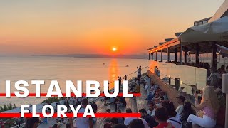 Istanbul Florya  Walking Tour In Luxury Cafes amp Restaurants amp Beach  23 August 2022  4K UHD 60FPS [upl. by Stefan]