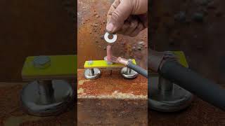 Electric welding grounding artifact strong magnetic welding fixed tool shorts youtubeshorts [upl. by Pompei]