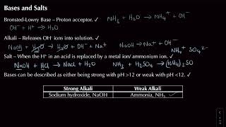 Acids Bases and Salts  Module 2 Foundations in Chemistry  Chemistry  A Level  OCR A  AQA [upl. by Charry819]