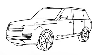 How To Draw A Range Rover Car Easy  Range Rover Araba Çizimi Kolay  Çizim Mektebi Çizimleri [upl. by Mellen]