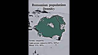 Romanian population densityromaniahistorymapperhistoricalmapshistorymaphistorymapsubscribe [upl. by Eendyc]