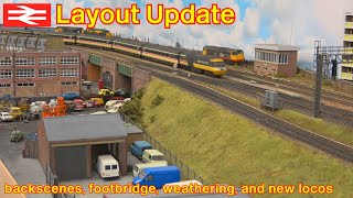 Layout Update  Spring 2023  backscenes footbridge weathering and new additions [upl. by Monie]