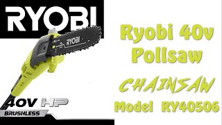 The first cut is the deepest Trimming Trees Made Easy Ryobi 40v Polesaw Review RY40506 [upl. by Milon]