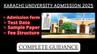 KARACHI UNIVERSITY ADMISSION Form  Sample Paper  Test Date karachiuniversity admissionsopen [upl. by Lynna504]