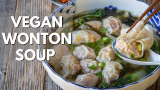 Most cozy and delicious vegan wonton soup [upl. by Wachtel]