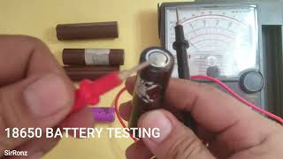 Testing Batteries With an Analog Multimeter  18650 BATTERY TESTING [upl. by Aiyekal925]