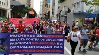 Video 8 manifestação das mulheres no Centro de Campinas contra o governo Bolsonaro [upl. by Airetahs900]