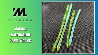 Making a Watermelon Pearl Laminate Plastic Worm  making soft plastic lures [upl. by Aniarrol437]