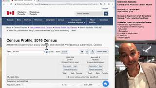 Census profile of a place in Canada 2016 Census  Statistics Canada [upl. by Othelia]