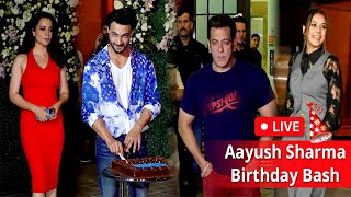 Aayush Sharma Birthday Bash LIVE  Salman Khan  Shehnaaz Gill  Kangana Ranaut  Sonakshi Sinha [upl. by Ittak]