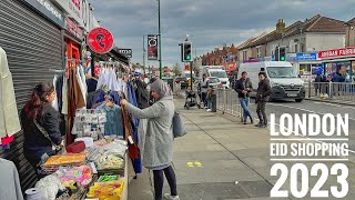 Ilford Lane Southall and Green Street Eid Shopping 2023  London Walking Tour  4K HDR [upl. by Erlewine]