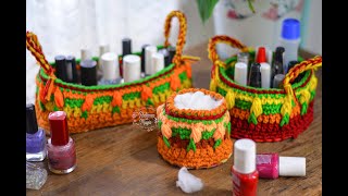 Canastitas con pimpollos Paso a paso en crochet [upl. by Silirama693]