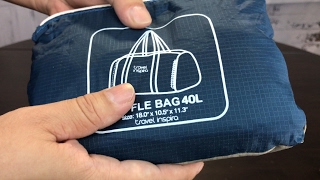 Foldable Packable Travel Duffle Bag Review [upl. by Ebony4]