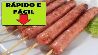 Espetinho de linguiça – Como fazer espetinho de linguiça [upl. by Kira]