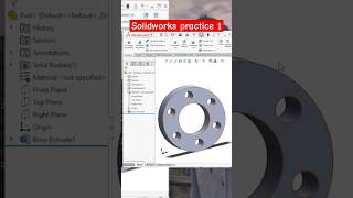 Solidworks practice tutorial  Cad by Ankit  solidworks solidworkstutorial [upl. by Gard683]