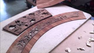 Hand cutting and crafting Italian inlaid wood table top  Italy By Web [upl. by Cherri]