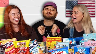 australians try AMERICAN snacks [upl. by Eniledam48]