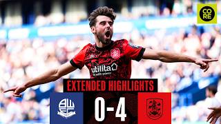 EXTENDED HIGHLIGHTS  Bolton Wanderers 04 Huddersfield Town [upl. by Nomael831]