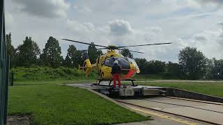 Christoph 46 der ADAC Luftrettung Zwickau beim Start an der Station [upl. by Armillas485]