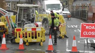 Road Works Mytholmroyd at 219pm Monday 4th December 2023 Please subscribe to this channel [upl. by Lorollas900]