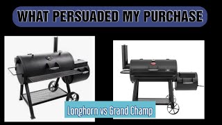 CharGriller Grand Champ XD vs OKJoes Longhorn What Persuaded My Purchase [upl. by Towrey]