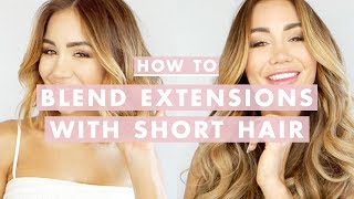 How To Clip In and Blend Hair Extensions With Short Hair  Luxy Hair [upl. by Ruffin]