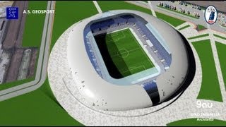 Nuovo Stadio di Pisa Progetto architetto Zavanella Geosport [upl. by Lleval]