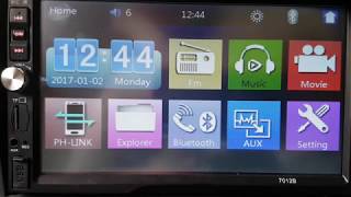 Head Unit  How to play shuffle Mp3 music in Double din 7012B [upl. by Neelloc]