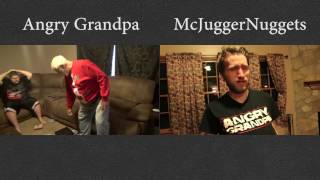 McJuggerNuggets X AngryGrandpa Side By Side  Angry Grandpa Destroys PS4  Parody [upl. by Milissent877]